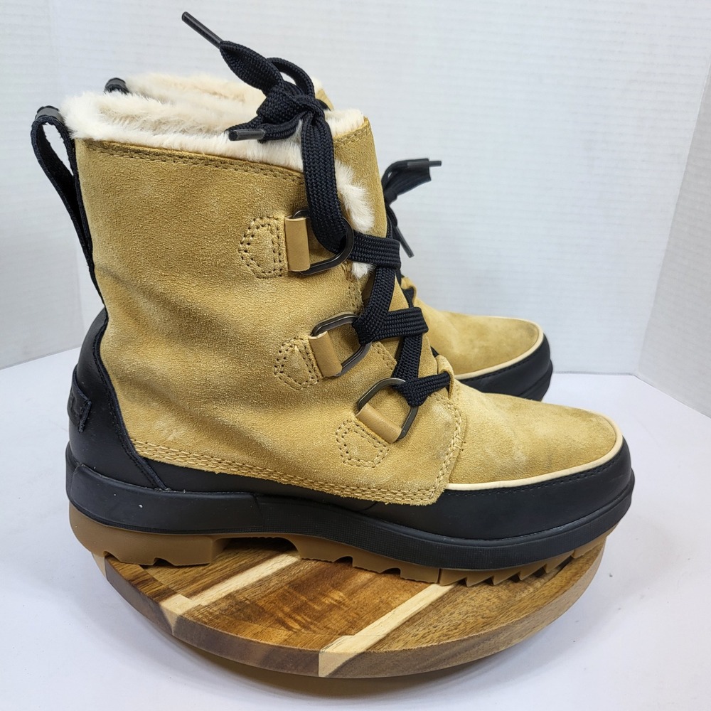 SOREL Women's Tivoli IV Camel Brown Waterproof Suede Winter Snow Boots Size‎ 10 - Picture 9 of 10